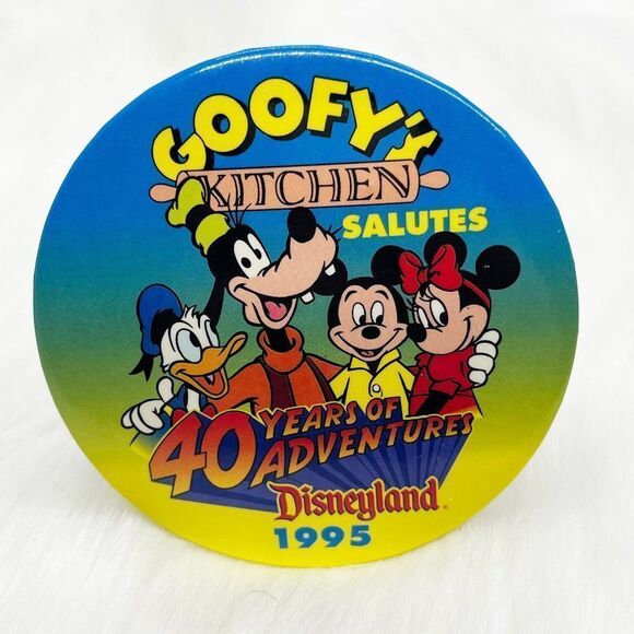 🔮 5/$25 Vintage Disneyland Goofy's Kitchen 40 Years of Adventure Pin‎ - Picture 1 of 2